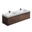 Wall Mounted Single Double Vanity Bathroom Vanity With Solid Surface Top-1818053326