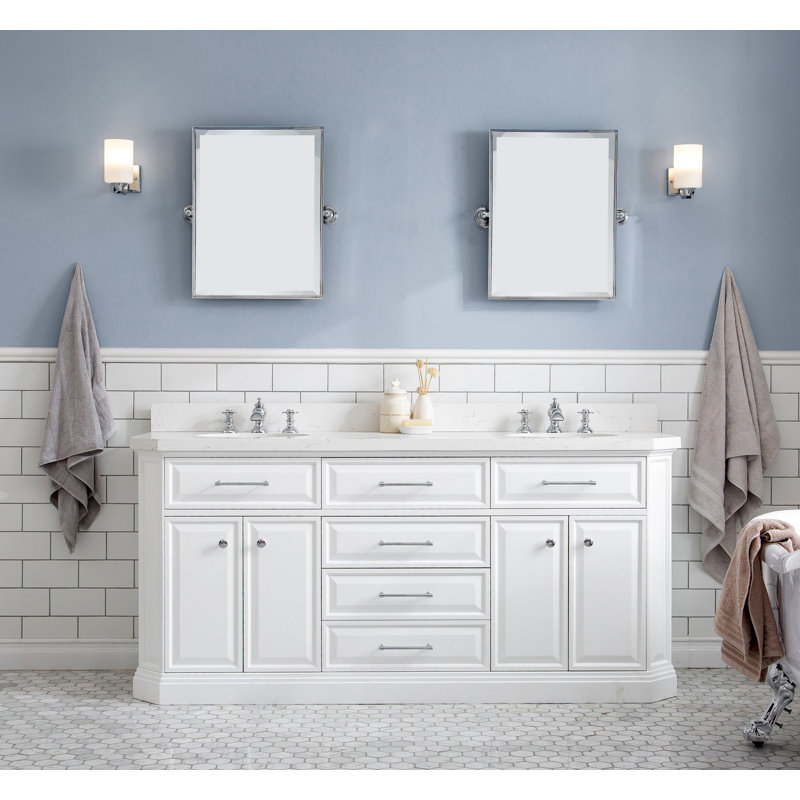 Meuble-lavabo double Ainesh, 72"