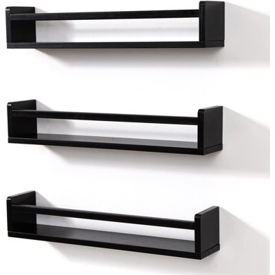 3 Piece Solid Wood Floating Shelf