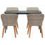 Vidaxl Dining Set 5 Pcs Poly Rattan