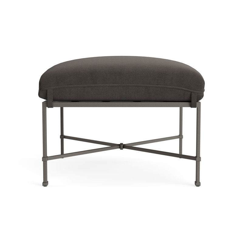 Venetian Outdoor Ottoman, Mica, Fushion Charcoal