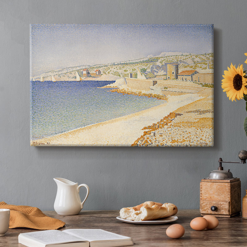 Cassis, Cap Lombard (Opus 196) - Paul Signac - Toile tendue avec châssis - 1889, 12 x 18