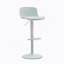Ensemble de 2 tabourets de bar réglables modernes en cuir synthétique avec dossier ergonomique et base en métal robuste pour îlot de cuisine-2100192202