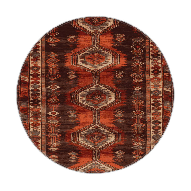 Turkish Brown Indoor and Outdoor Area Rug, Rectangle 5' x 7'