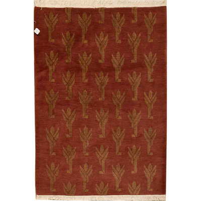 Hand-Knotted High-Quality Rust Area Rug