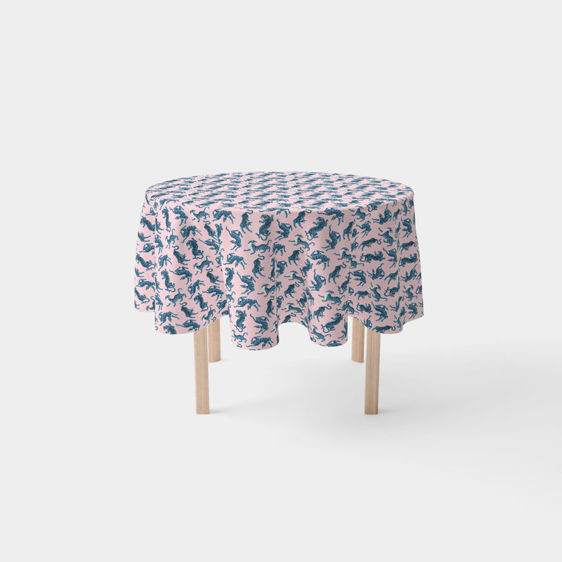 Yorba Geometric Round Tablecloth, 84" x 84"