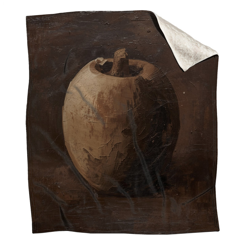Couvertures texturées de pommes brunes, L 60 po x H 80 po