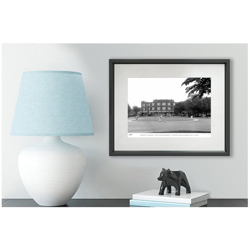 Acock's Green, The Roundabout, Olton Boulevard East C1965 - Single Picture Frame Print, 40cm H x 50cm W x 2.3cm D
