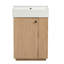 Meuble-lavabo 21,6 po avec lavabo en céramique-157059469