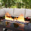 44'' x 27.5'' Outdoor Rectangular Rattan Propane Gas Fire Pit Table for Outside Patio