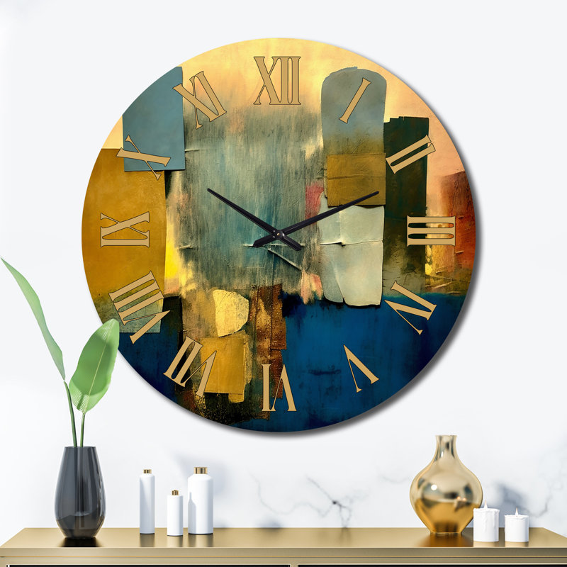 Horloge murale en métal Sunrise Over City, Très grand