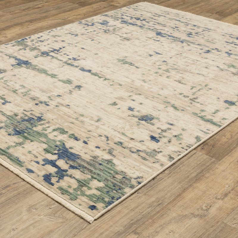 Tapis en laine Moulin Abstract Shadows, Rectangle 6 pi 7 po x 9 pi 9 po