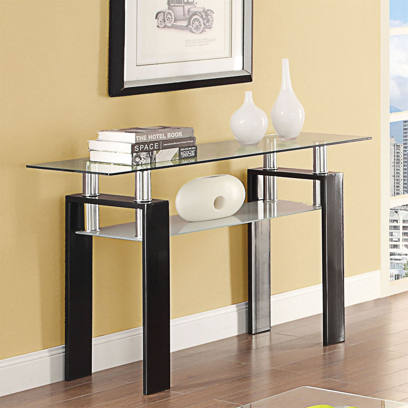 Rectangular Glass Top Sofa Table