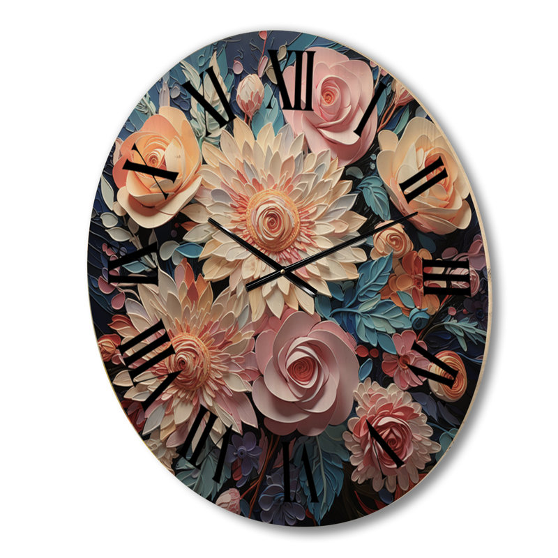 Horloge murale en bois massif Robincroft, Grand