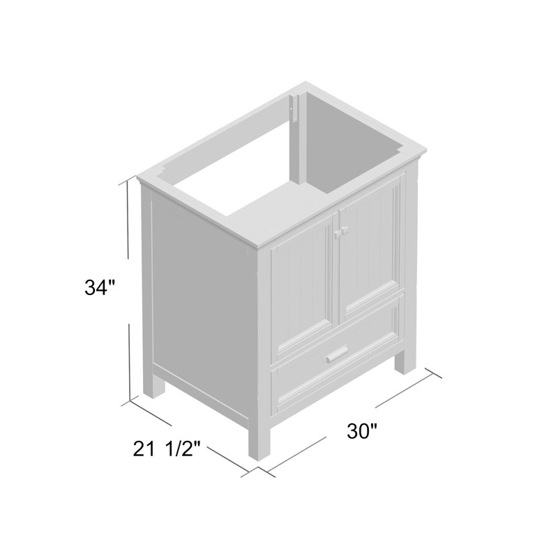 Brantley 30" Harbor Blue Farmhouse Bathroom Vanity