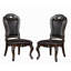 2 chaises d'appoint traditionnelles en bois massif noyer et bois massif