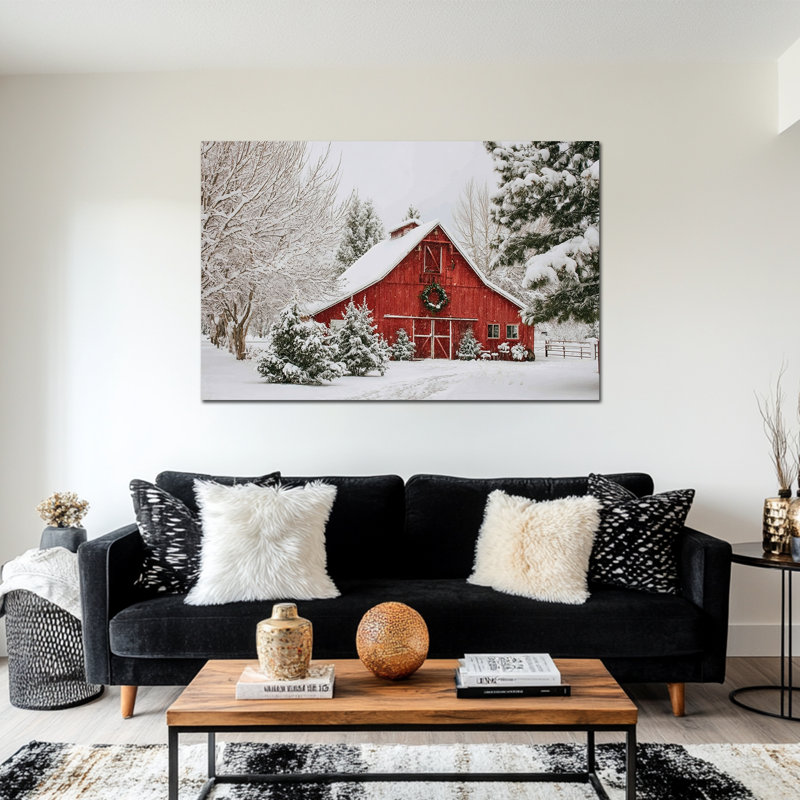 Hiver, art mural de grange d'hiver, H 36 po x l 48 po
