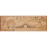 Beige Antique Scenic Pictorial Art Deco Chinese Rug