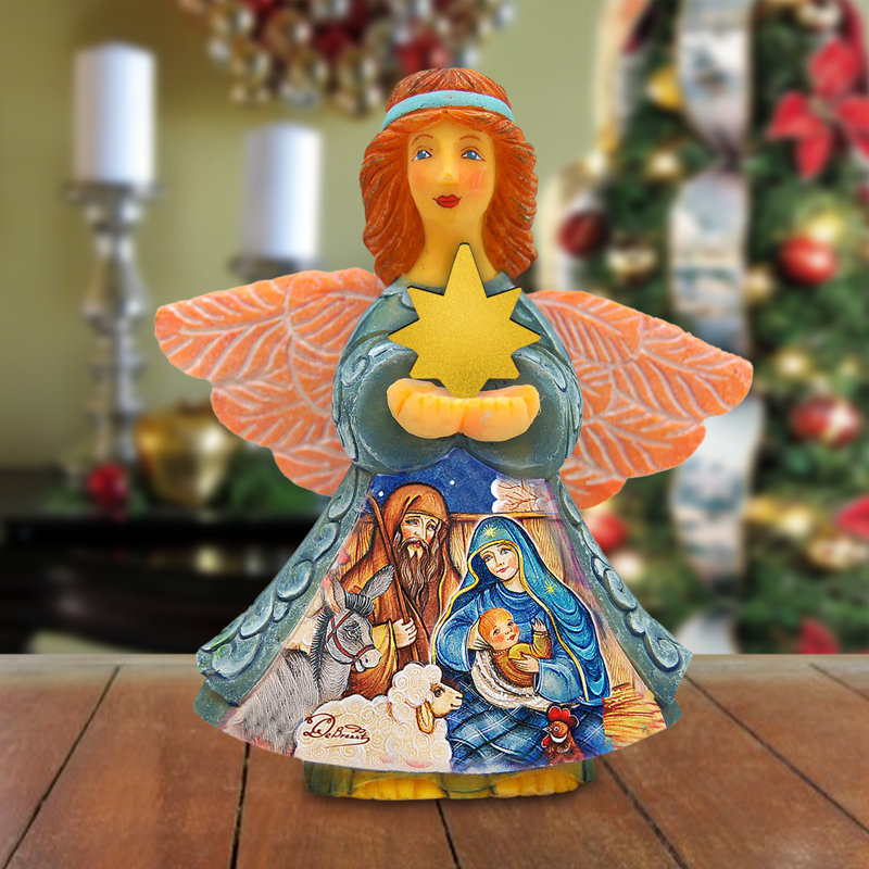 5'' Wood Hanging Figurine Ornament
