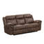 Ensemble de fauteuil inclinable manuel Arisa, similicuir brun, table d'appoint