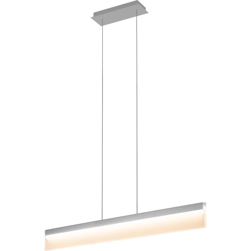 Luminaire suspendu 1 lumière DEL Centrella, Aluminium brossé