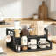 Support de rangement pour sirop de café, support à bouteille à 2 niveaux avec tiroir de rangement K Cup pour bar à café, support à vin et tablettes de rangement-1553471584