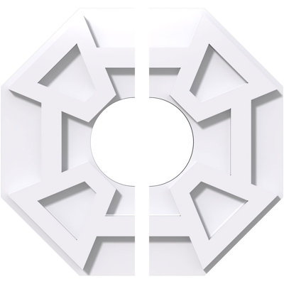Médaillon de plafond contemporain en PVC de qualité architecturale de 12 po x P 4 po x P 4 po x P 1 po Logan