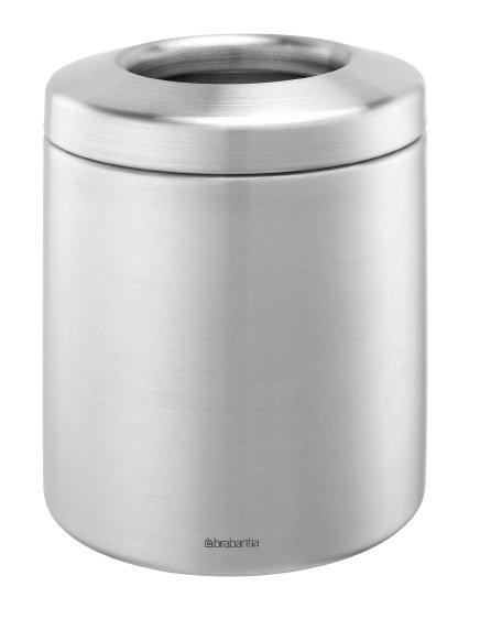 Matt Steel Table Bin with Metal Ring