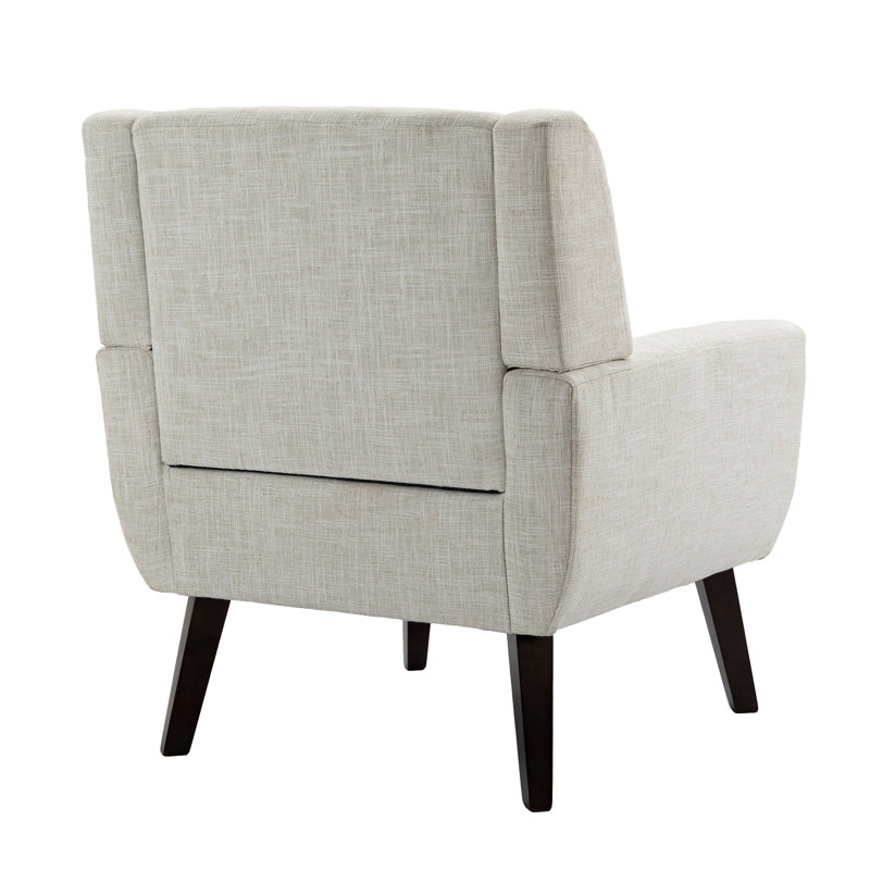 Jaqueze 73.4 Cm Wide Tufted Armchair, Beige Linen Blend