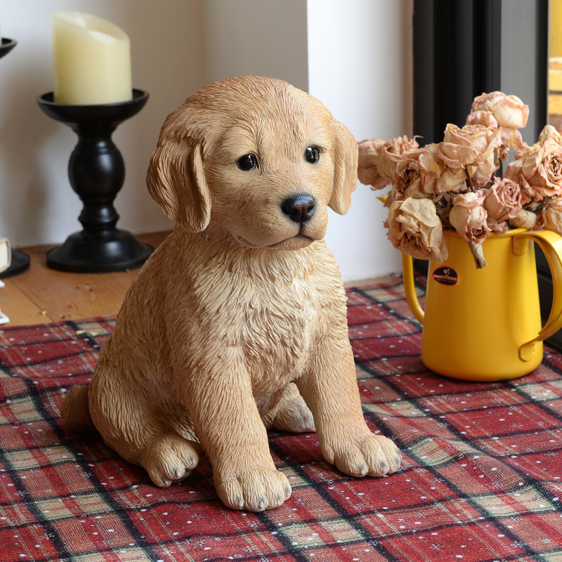 10" Golden Retriever Puppy Statue