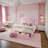 Chaille LED Bed Frames with Storage Drawer, Upholstered Platform Bed with Adjustable Headboard-112246699-105526763