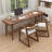 Walnut Rectangular Solid Wood desk-1850056083