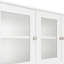 Bureau d'ordinateur polyvalent avec bureau rotatif à 90 degrés, armoires à porte en verre et grand espace de rangement pour la maison ou le bureau-1600104414