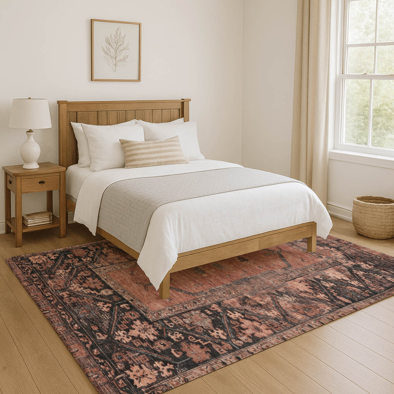 Premium Machine Washable Lubbers AMF1727 Global Rug, Rectangle 10' x 14'