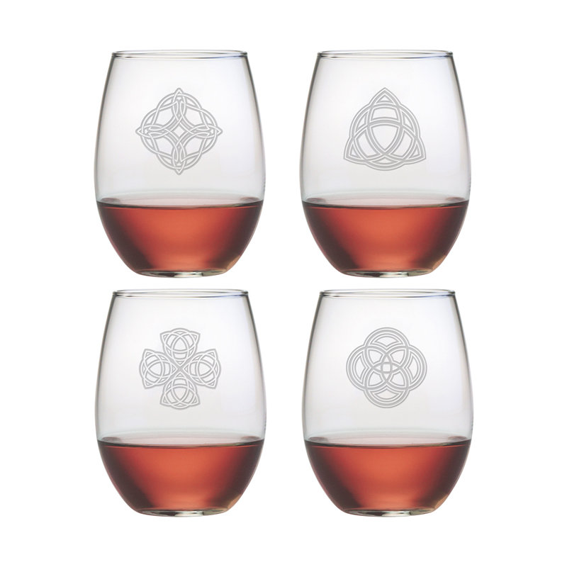 Ensemble de verres à vin sans pied 21 oz 4 pièces Fadila