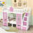 Anecia Convertible Bunk Bed With Desk And Storage Drawers,Shelves-378494063-378494061