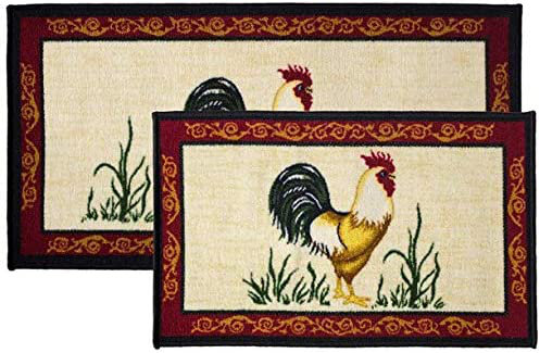 Ensemble de tapis de cuisine 2 pièces Allistair Dot Rooster