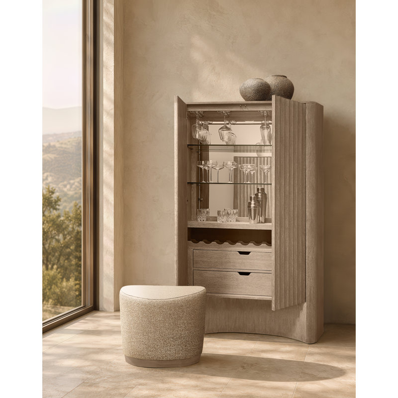 Loggia Solid Wood Bar Cabinet