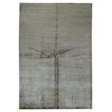 Hand Knotted Area Rug in Olive