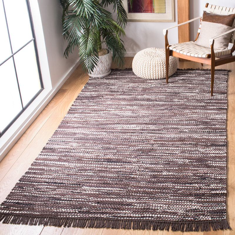 Amersham Flat Weave Recycled Cotton Chindi Solid Color Rug, Rectangle 9' x 12'