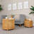 Round Bamboo and Rattan Accent Storage Table-626557102
