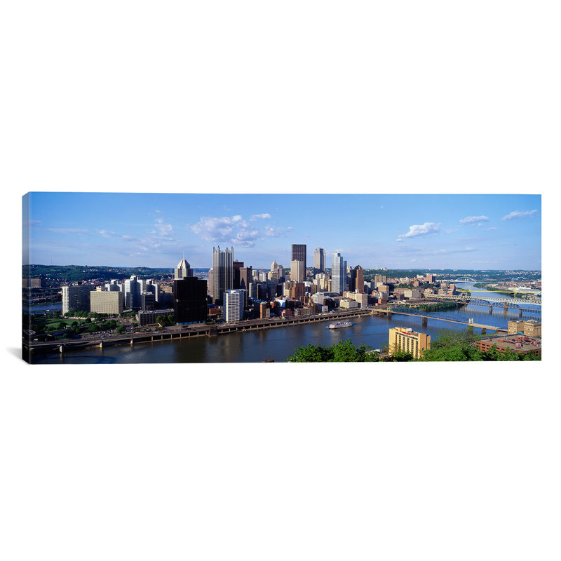 «Monongahela River, Pittsburgh, Pennsylvania» par Panoramic Images - impression sur toile tendue, Toile tendue