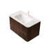 Lavabo intégré 36 po en pierre frittée blanche Carrara 36 po SEULEMENT, PAS d'armoire, pas de robinet ni de bonde-195699636