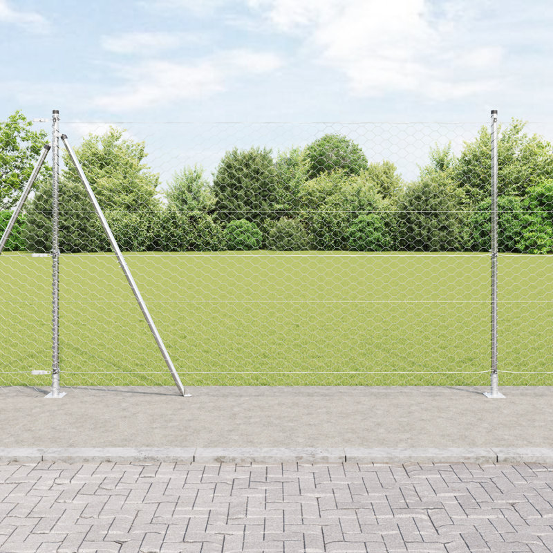Hexagon Fence Galvanised Steel, 150cm H x 1000cm W