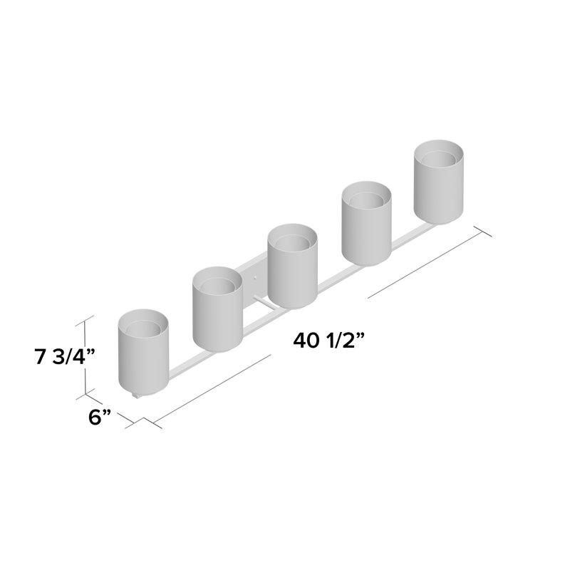 Arie 5 - Light Dimmable Vanity Light, Chrome