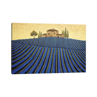 Lavender Landscape 1 Piece Wrapped Canvas Painting