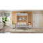 Lit escamotable double avec 2 tiroirs, beige