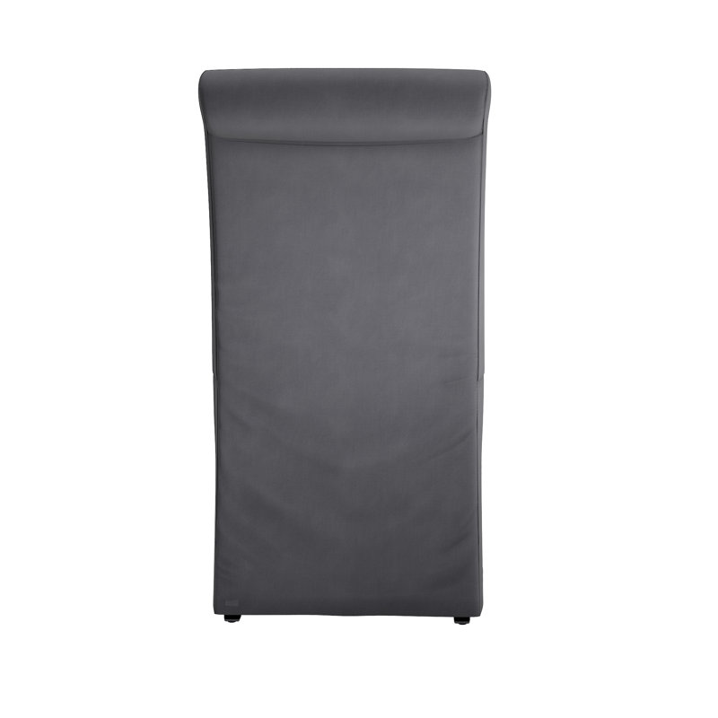 Ensemble de salle à manger rectangulaire en bois récupéré avec chaises roulées Gwendoline, 9 pièces: table, 8 chaises, Gris