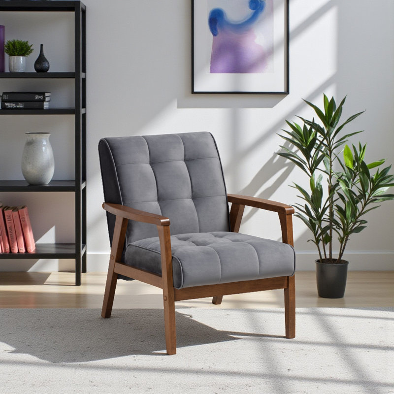 Charrell Upholstered Armchair, Gray