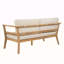 Canapé extérieur 2 places en acacia avec table basse intégrée pour terrasse et balcon - Sofa de véranda avec coussins